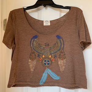 Brown American Eagle Crop top